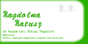 magdolna matusz business card